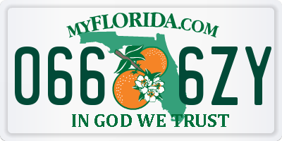 FL license plate 0666ZY