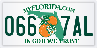FL license plate 0667AL