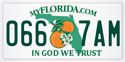 FL license plate 0667AM