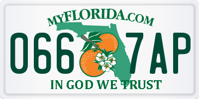 FL license plate 0667AP