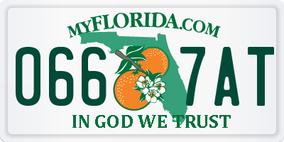 FL license plate 0667AT