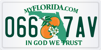 FL license plate 0667AV