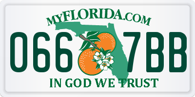 FL license plate 0667BB