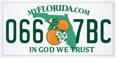 FL license plate 0667BC