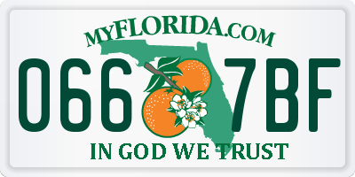 FL license plate 0667BF