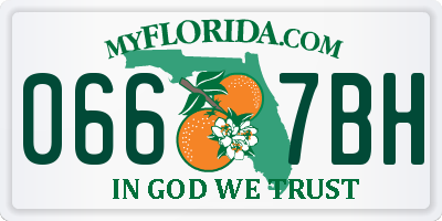 FL license plate 0667BH