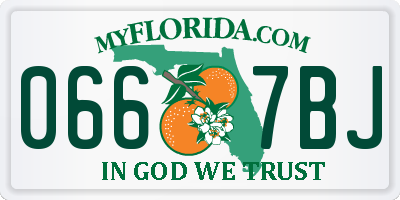 FL license plate 0667BJ
