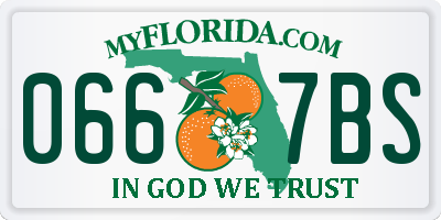 FL license plate 0667BS