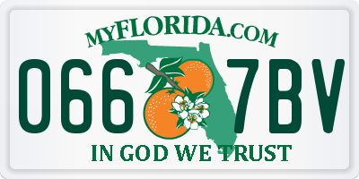 FL license plate 0667BV