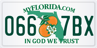 FL license plate 0667BX