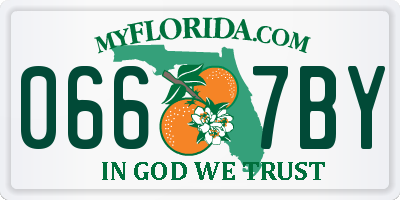 FL license plate 0667BY