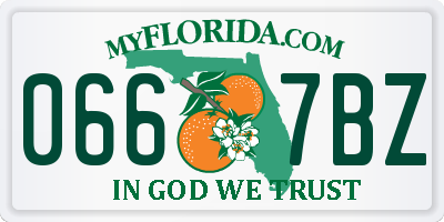 FL license plate 0667BZ