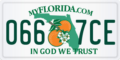 FL license plate 0667CE