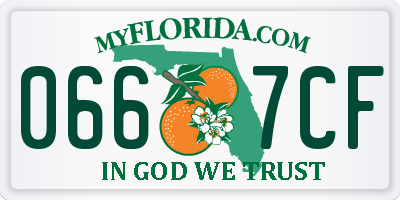 FL license plate 0667CF