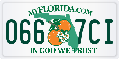 FL license plate 0667CI