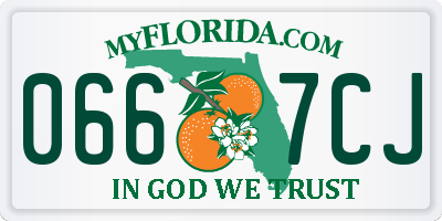 FL license plate 0667CJ
