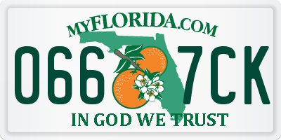 FL license plate 0667CK