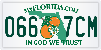 FL license plate 0667CM