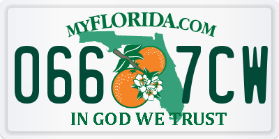 FL license plate 0667CW