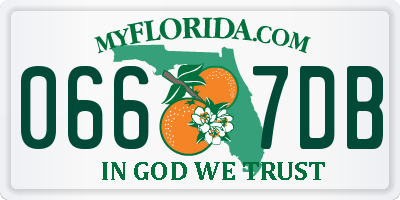 FL license plate 0667DB