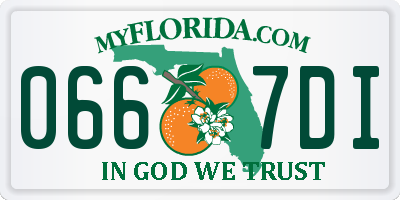 FL license plate 0667DI