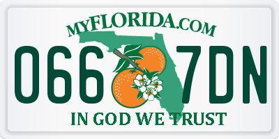 FL license plate 0667DN