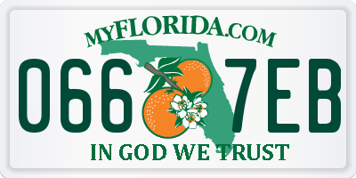 FL license plate 0667EB