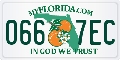 FL license plate 0667EC