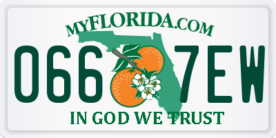 FL license plate 0667EW