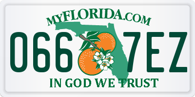 FL license plate 0667EZ