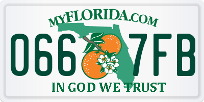 FL license plate 0667FB
