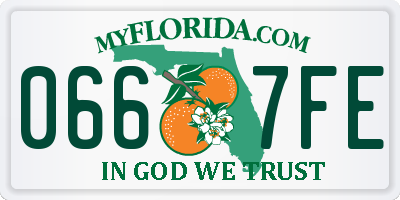 FL license plate 0667FE