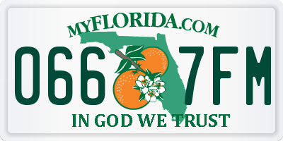 FL license plate 0667FM