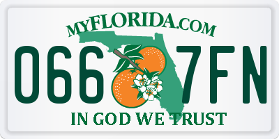 FL license plate 0667FN
