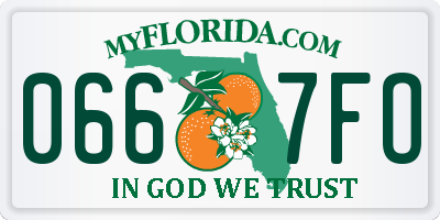 FL license plate 0667FO