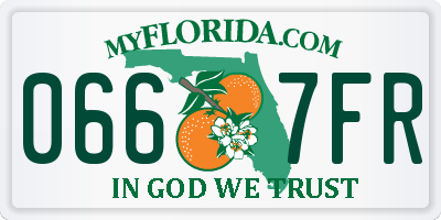 FL license plate 0667FR
