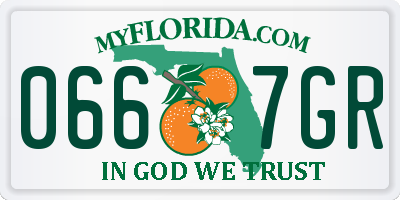 FL license plate 0667GR