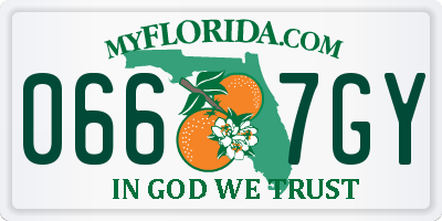 FL license plate 0667GY