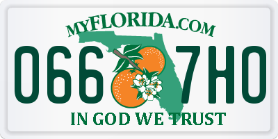 FL license plate 0667HO