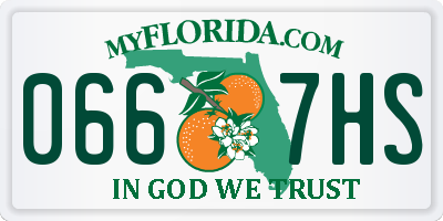 FL license plate 0667HS
