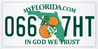 FL license plate 0667HT