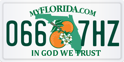 FL license plate 0667HZ