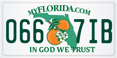 FL license plate 0667IB