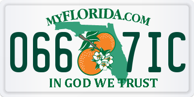 FL license plate 0667IC