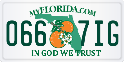 FL license plate 0667IG