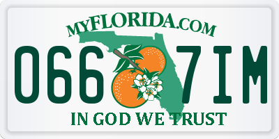 FL license plate 0667IM
