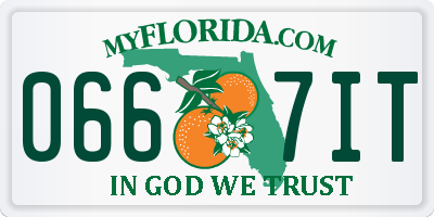 FL license plate 0667IT