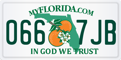 FL license plate 0667JB