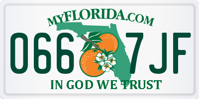 FL license plate 0667JF