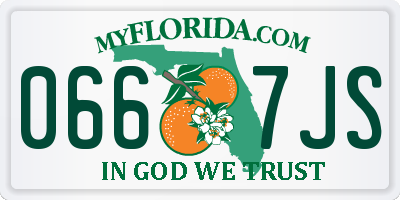 FL license plate 0667JS